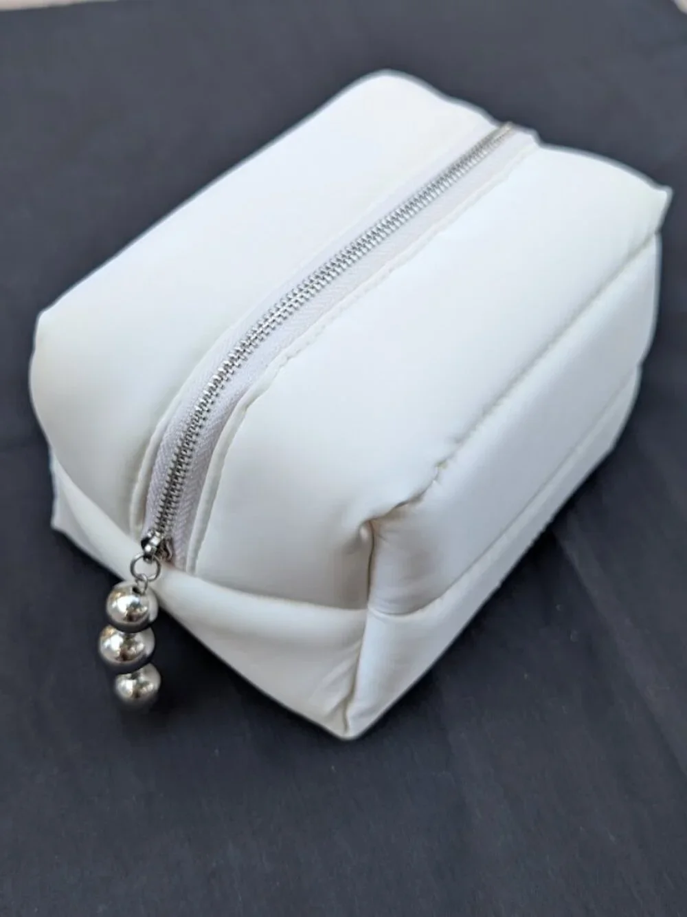 Sulwhasoo White Tofu Pouch Puffy Toiletry Bag Travel Cosmetic Makeup Pouch